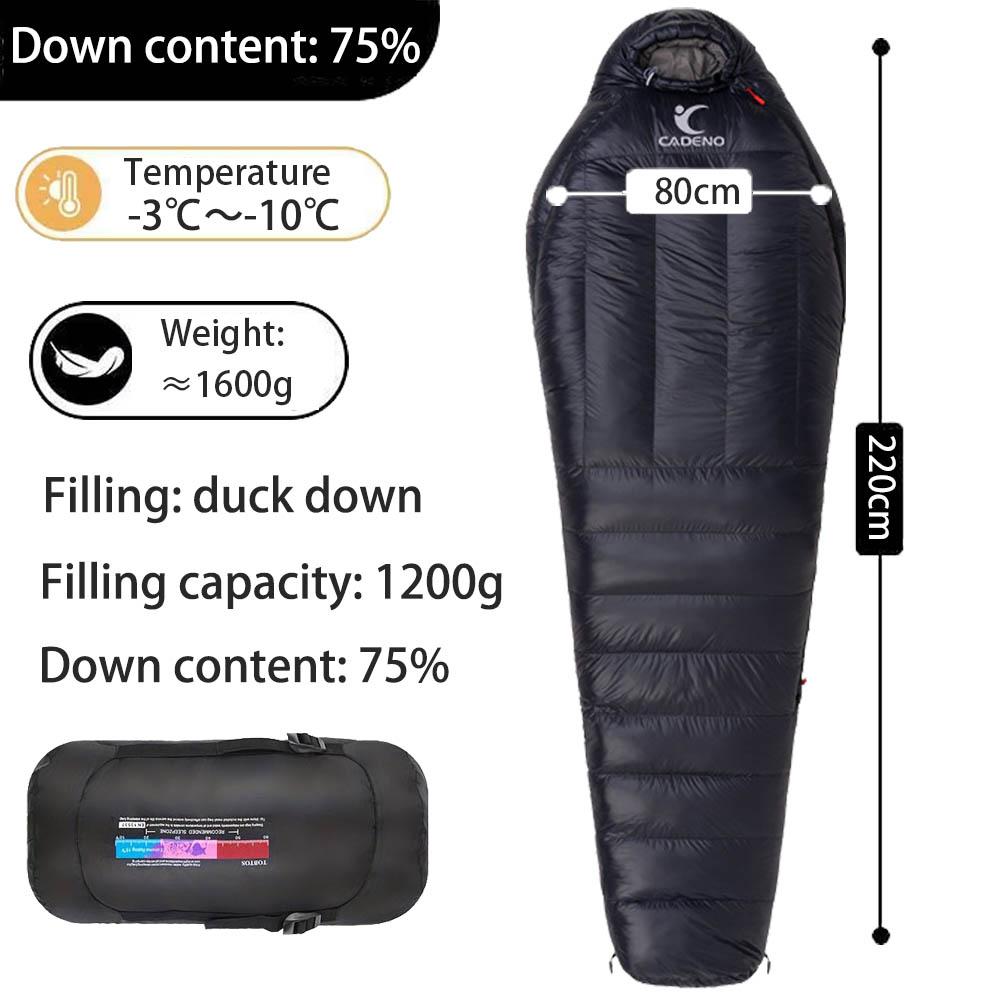 WaterPoof Mummy Duck Down Sleeping Bag Outdoor Camping Lightweight Warm Sleeping Bag Winter Thick Cold Proof Down Sleeping Bags