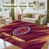 Crystal Velvet Square Rug Custom NameBrisbane Broncos Pattern Non Slip Home Floor Decor Rug