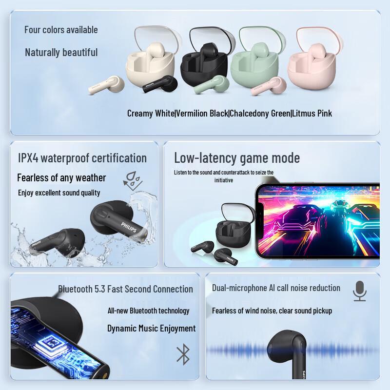 Philips TAT2138 True Wireless Bluetooth Earbuds