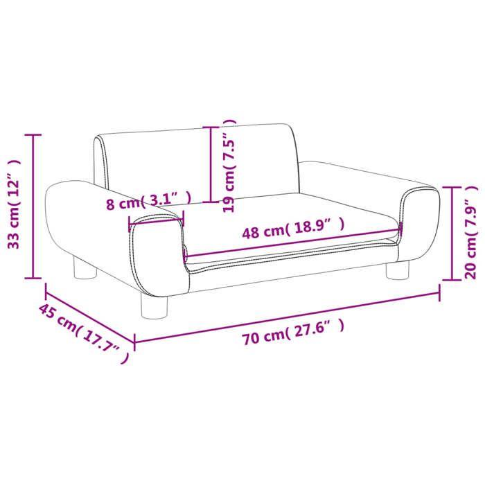 VidaXL Children's Sofa Dark Grey 70x45x33 Cm Velvet, Mini Sofa, Mini Sofa Chair, Mini Sofa for Children, Sofa 3196388