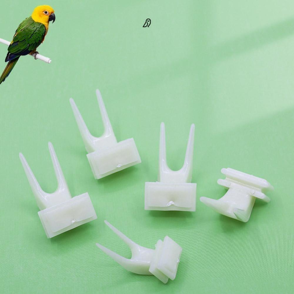 Bird Utensils Parrot Fruit Fork Plastic Birdcage Fork Durable Fruit Snacks Fork  Feeder Accessories