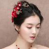 Hair Ornaments Red Flower Women Barrettes Duckbill Clips Festival Hairpins Chinese Hanfu Hair Clips