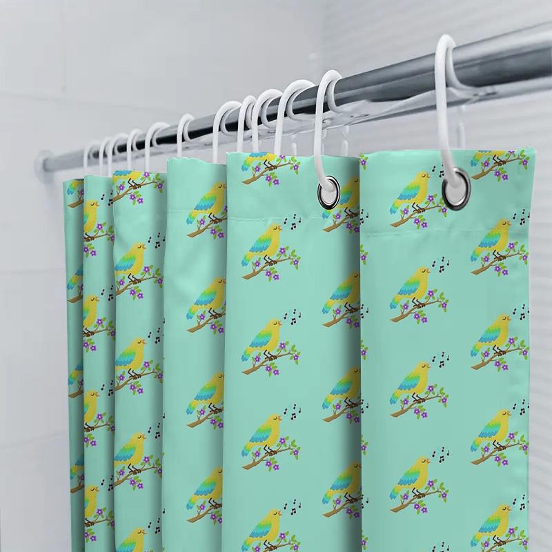 Shower Curtain Botanical Floral Pattern Waterproof Bathroom Decor Vintage Farmhouse Rustic Nature Scenic Backdrop Home Textile