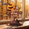 Halloween Home Tabletop Accents Moon Bat Ghost And Dead Tree Ornament, Festive Table Centerpieces Decorative Centerpiece for Desktop Holiday