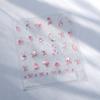 Cute Animals Bear Dog Cake Sweet Cherry Grid Bowknot Star Line Fruit Relief Self Adhesive Nail Art Stickers 5D Manicure Decals