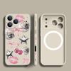 For iPhone 17 Pro Max Case Cherry Bowknots Lips Disco Ball Magnetic For Magsafe Silicone Cover For iPhone 16 Pro Max Funda iPhone 15 14 13 12 11 16E