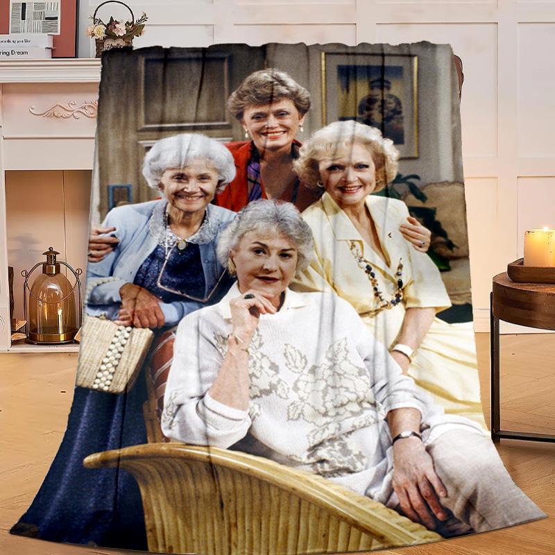 1 Stück Goldene Dame Freundschaft Flanelldecke Geschenk, Geeignet für Männer und Frauen, Weich, Ideal für Betten und Sofa, Geburtstags- oder Weihnachtsgeschenk