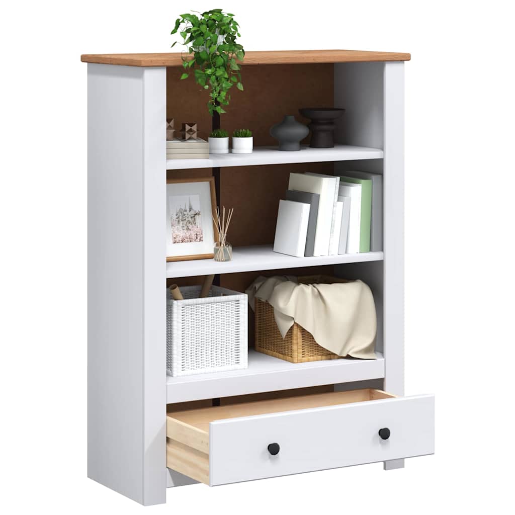 Bookshelf White 80 x 35 x 110 cm Solid Pine Wood (Panama Pine)