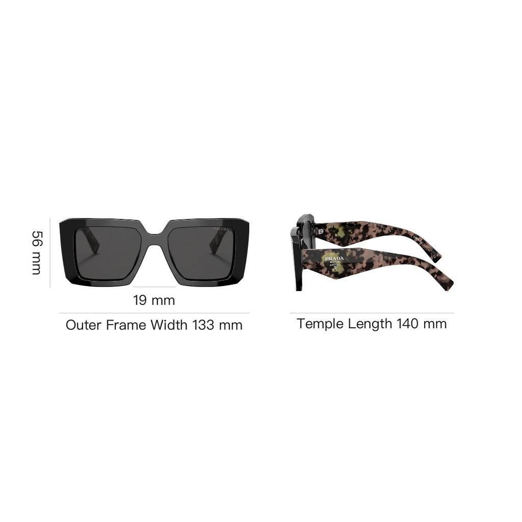 Prada Fashion Minimalist Square Sunglasses Women Sunglasses 0PR23YSF-1AB5S0