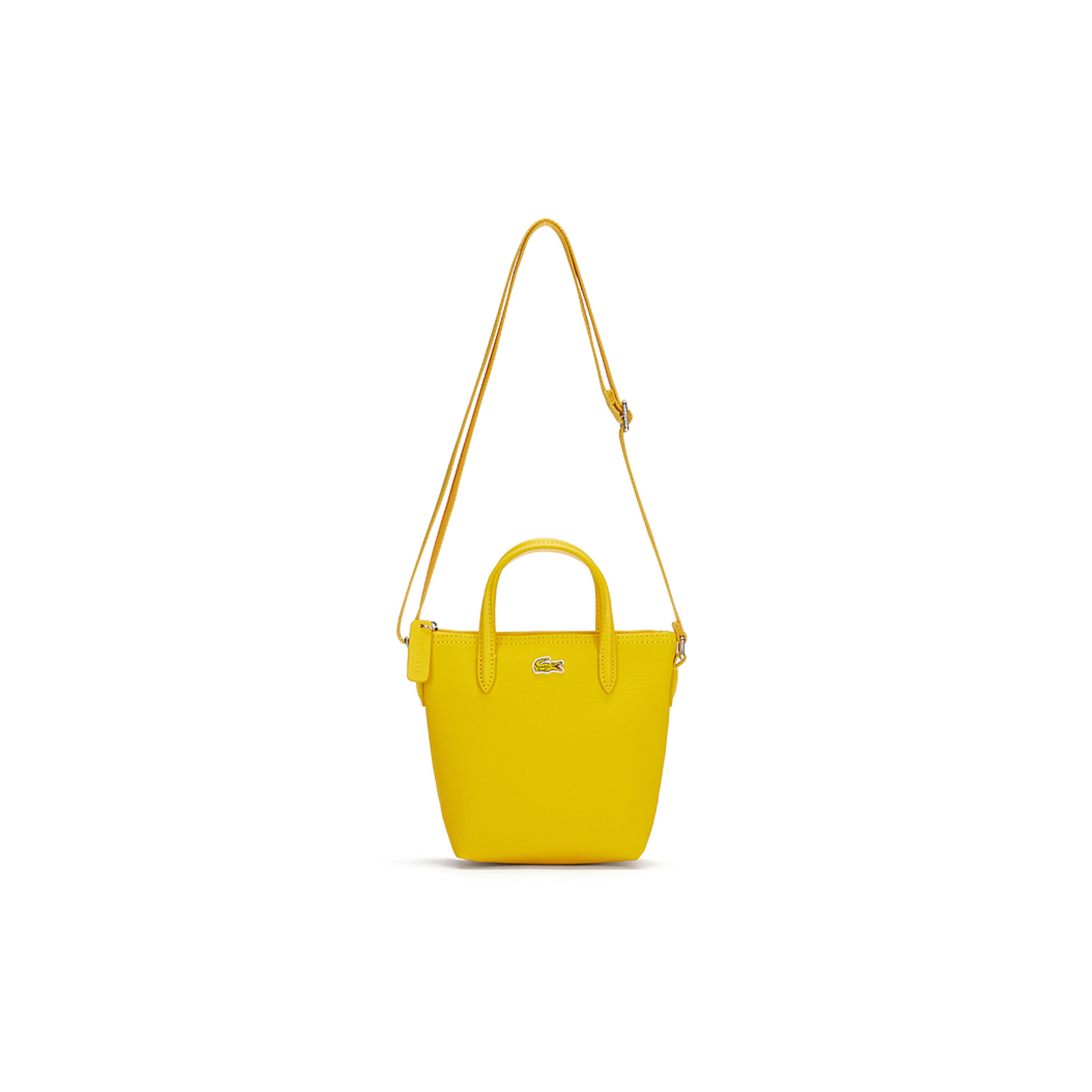 Lacoste Fashion Casual Versatile PVC Tote Shoulder Crossbody Bag Small Women bags Yellow NF2609PO-1 Yellow