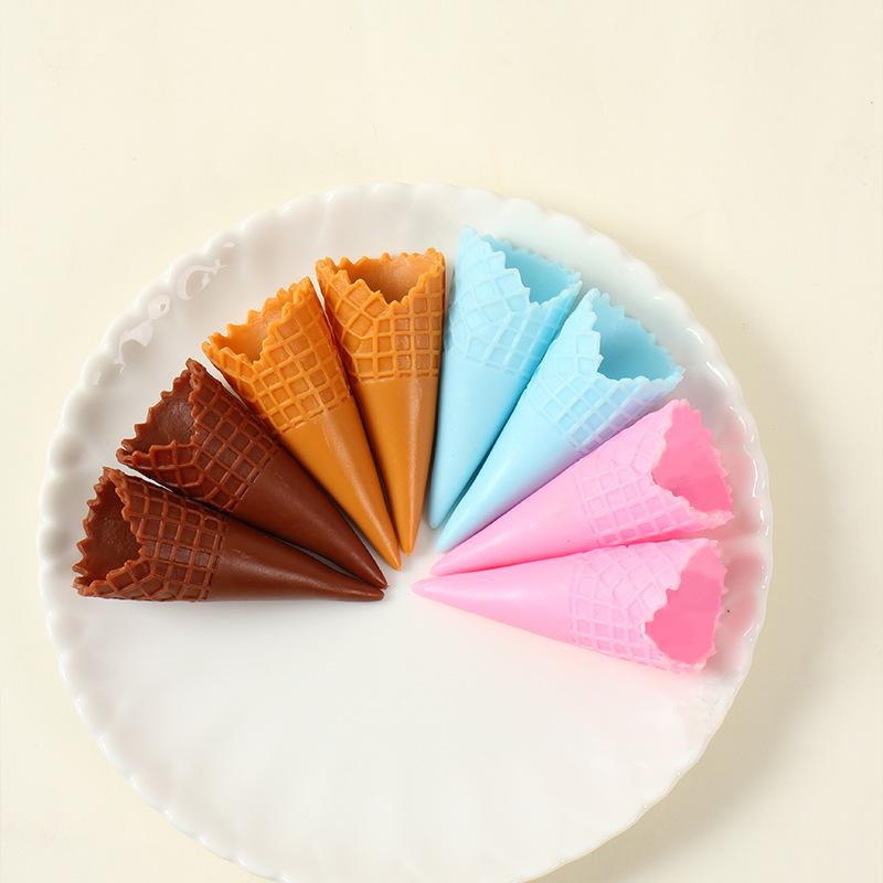 Crispy Cone Ice Cream Holder DIY Toy with Cream Glue Accessories