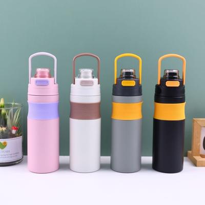 Trendy 316 Stainless Steel Water Bottles 600ml Leakproof Insulated Cup Dual Drinking Lightweight Sports Water Bottles for Travel