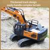 2.4G 1/20 11CH Remote Control Excavator Metal Alloy RC Crawler Excavator Truck Car Children's Simulation Engineering Vehicle Toy