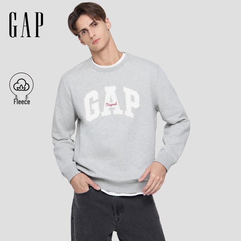 Gap Unisex Letter Logo Fleece Crewneck Sweatshirt
