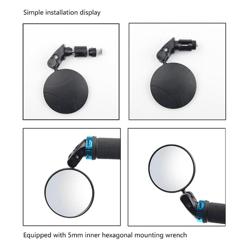 Rétroviseur arrière de vélo flexible pour vélo Bicyclettes Sécurité cycliste Rétroviseur arrière