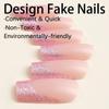 French Edge Glitter Nail Art Tips - Handmade, Extended Wear-on Nails