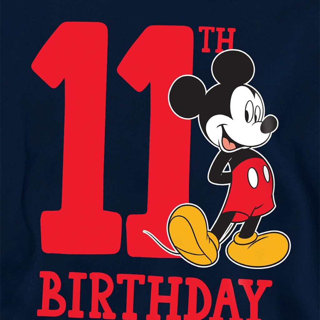 Disney Childrens/Kids Mickey Mouse Shirt 11th Birthday Hoodie