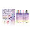 Quick drying nail color graffiti marker pen, 12 color nail art painting special pen set, easy to use portable nail acrylic pen