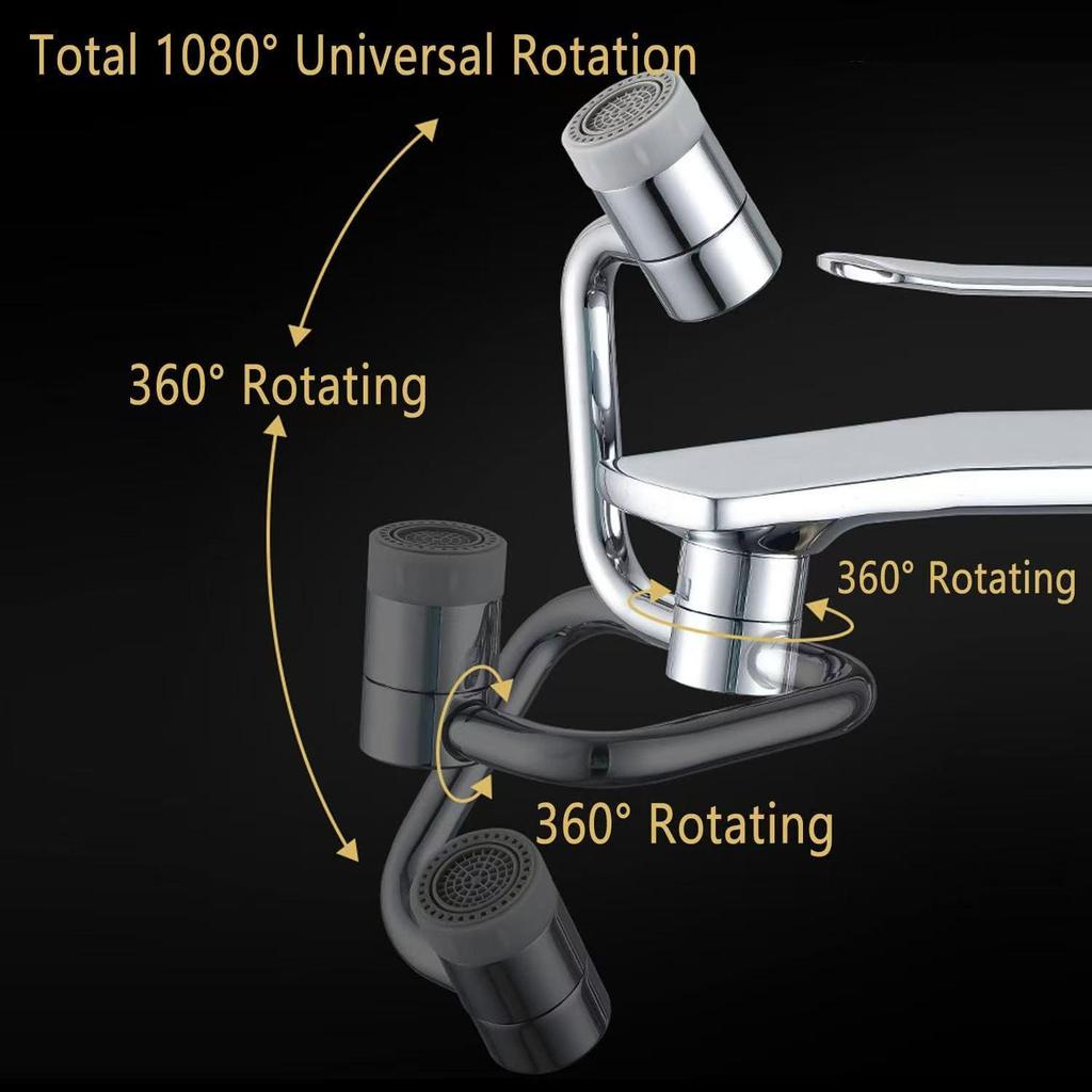 1080° Anti-Splash Rotating Faucet Extension Sprayer