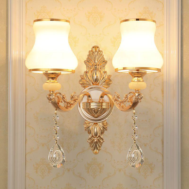 European Crystal Wall Sconce for Living Room, Bedroom, Stairway, and Aisle
