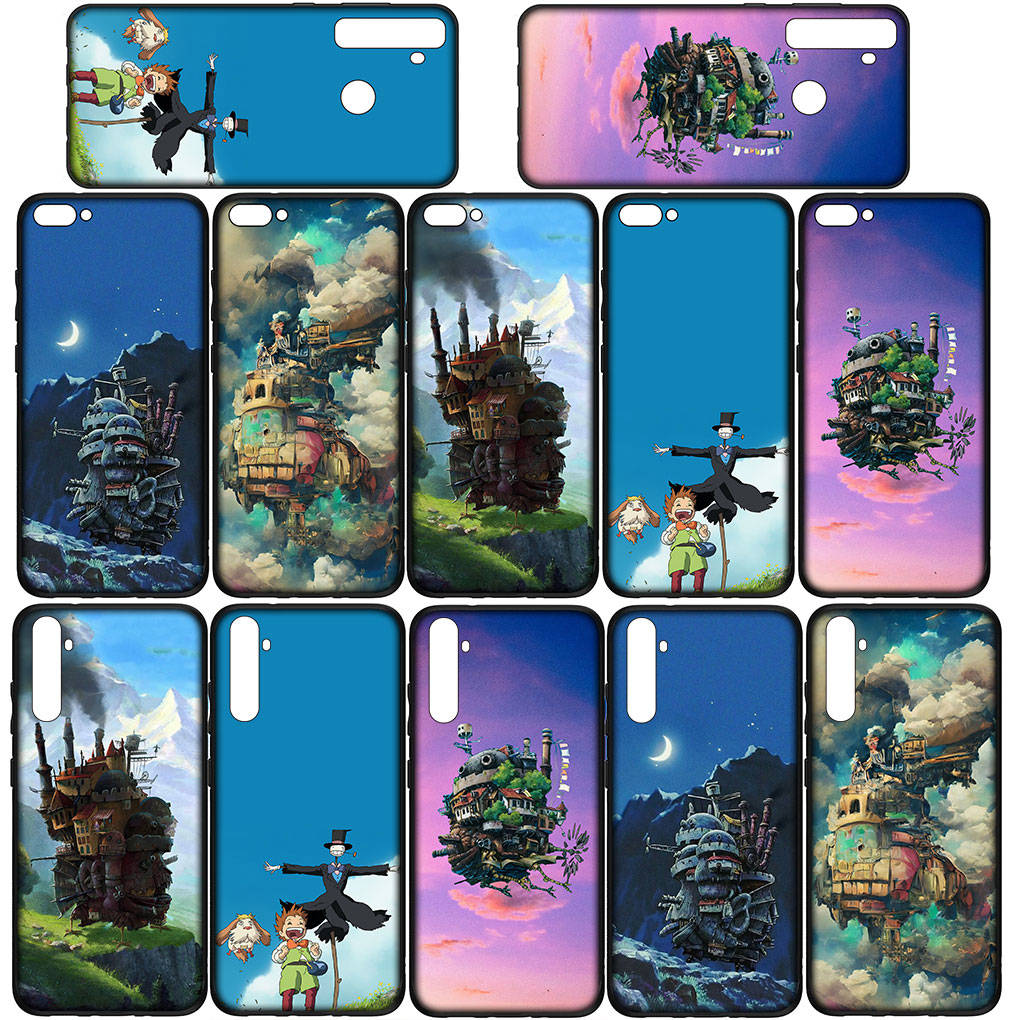 Kryt na iPhone 16 15 14 Xiaomi Redmi Note 13 12 11 Pro Max X 10 8 9 XR Samsung Galaxy S24 S23 A05 OPPO Pouzdro na telefon Huawei Howls Howl's Moving Castle