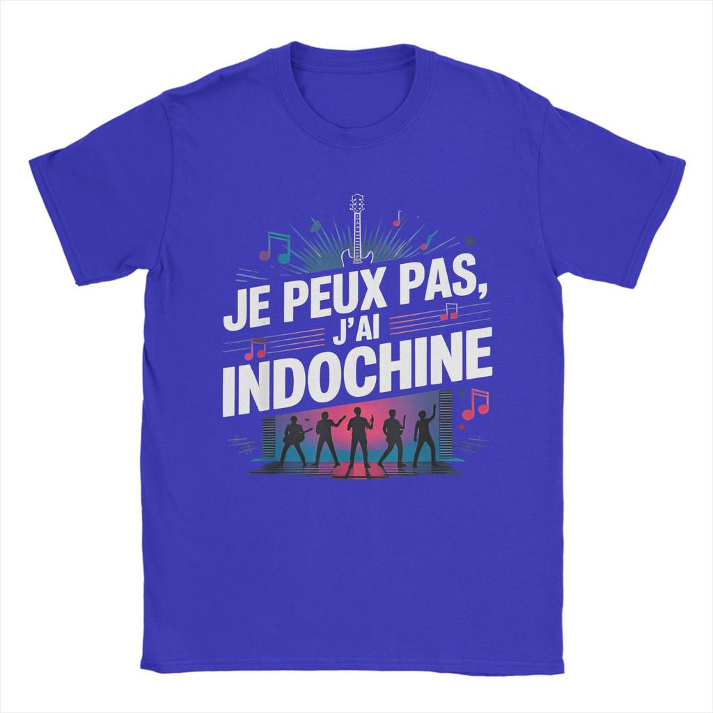 Novelty Indochine Arena Tour 2025 Fan T-Shirts Men Crewneck Cotton T Shirts Pop Rock Short Sleeve Tee Shirt Unique Clothes