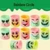 3.5CM Mini Smiley Face Rainbow Spring Ring: Children's Seven-Color Elastic Decompression Toy