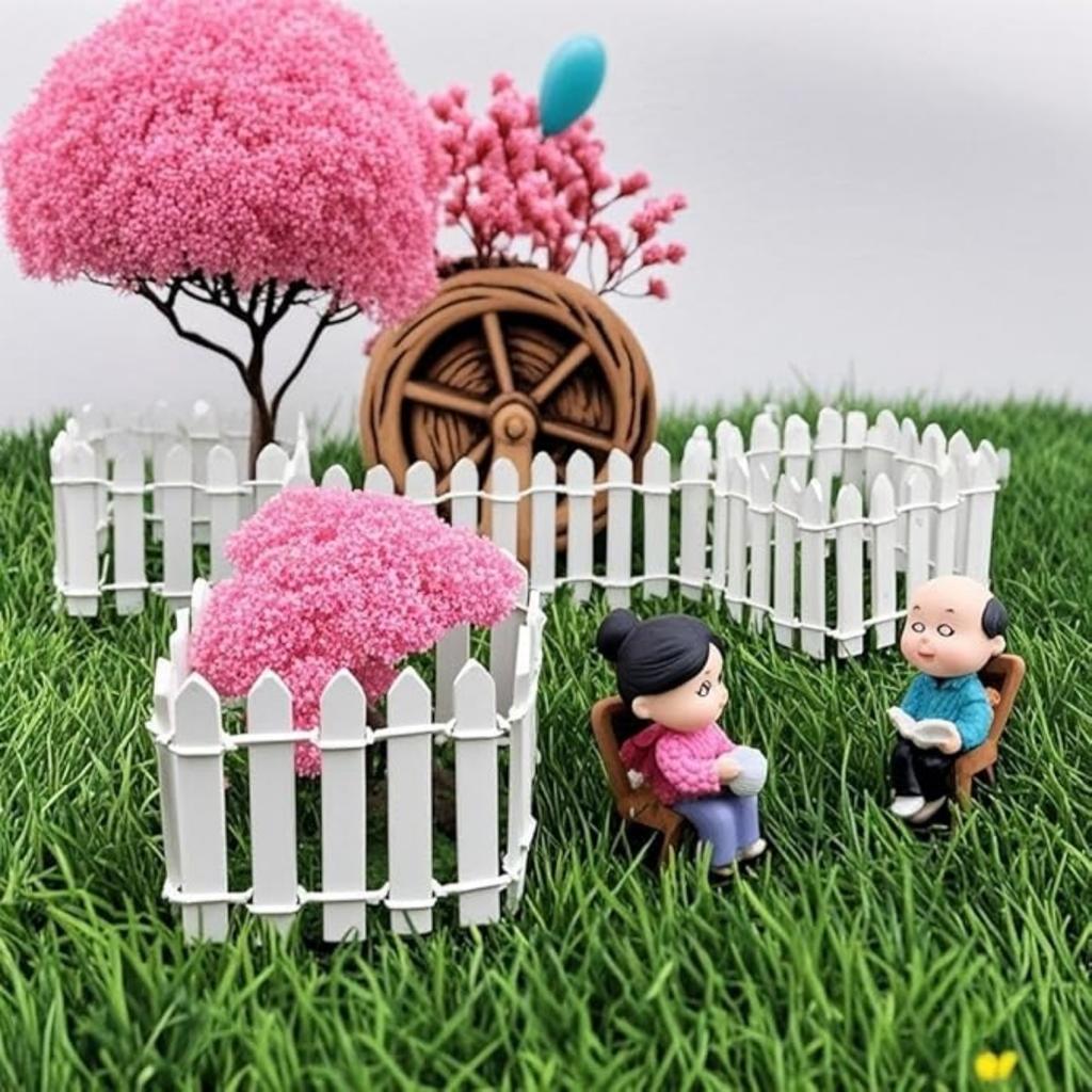 Miniaturní vílí zahradní plot Doplňky do zahrady víla Venkovní dřevěný laťkový plot DIY dekorace do květináče DIY dekorace dřevěný laťkový plot Domeček pro panenky