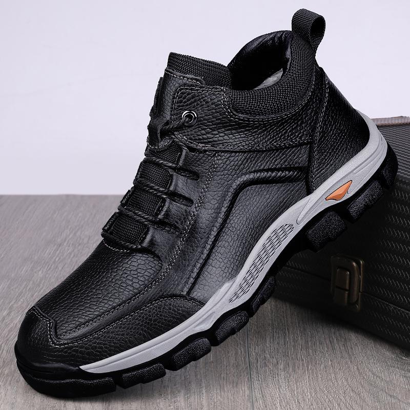Fashion New Brand Men Casual Shoes Stylish Men Winter Plush Snow Boots Classic Male Hiking Shoes All-match Male Comfortable Basic Boots