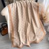 Korean Version Geometric Warm Scarf Double-Sided Imitation Cashmere Thickened Student Scarf Air-Conditioned Room Shawl Outside