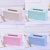 Material Degradable Macaron Color Step Stool Tissue Box For Car Home Bathroom Storage