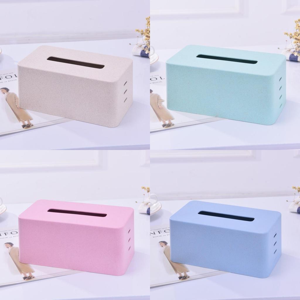 Material Degradable Macaron Color Step Stool Tissue Box For Car Home Bathroom Storage
