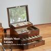 Four-Layer Jewelry Box with Drawers Elegant for Vanity, Bedroom