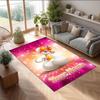 Diddl Crystal Velvet Rug, Custom Name Text Personalized Non‑Slip Floor Mat for Home Decor Gift