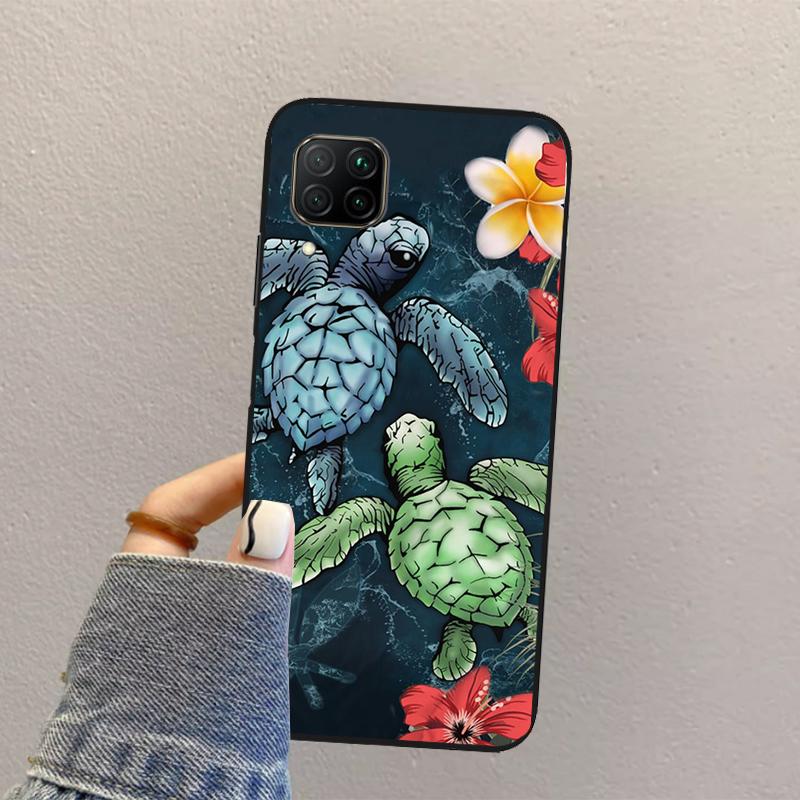 Sea Turtle Turquoise Oceanlife For Huawei Nova Y70 Y90 Y60 Y73 Y72 Y61 Y91 12s 12i 11i 8i 9 10 SE P40 Lite P60 P30 Pro Case
