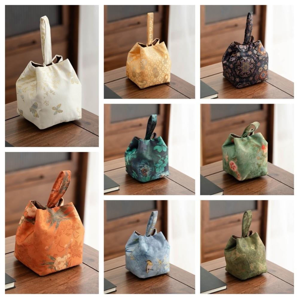 Print Teaware Storage Bag Breakage-proof Small Item Pouch Storage Bag