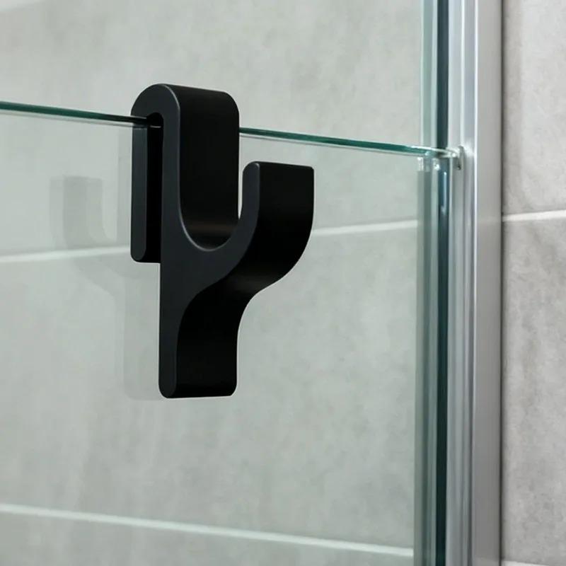 1/20pcs Bathroom Shower Door Hooks Waterproof Heavy Duty Hook Home Towels Clothes No Drill Installation Storage Organization