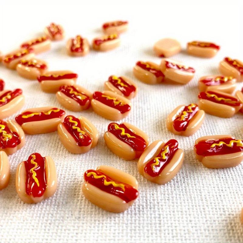 

Смоляные Аксессуары DIY Капельный Клей для Крема Наклейка на Чехол Телефона Материал для Аксессуара-Бургера из Смолы 5pcs разноцветный