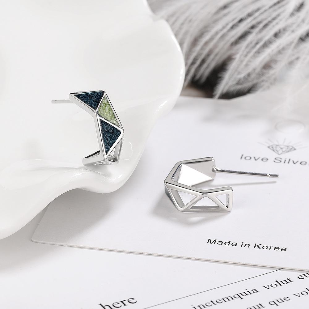 New 925 Sterling Silver Heart Stud Earrings For Women High Quality Exquisite Student Girlfriend Jewelry Accessories Heart Gift
