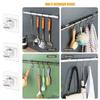 Adjustable Curtain Rod Brackets Self Adhesive Curtain Rod Holder Hooks Nail Free Adjustable Curtain Rod Hooks Hangers