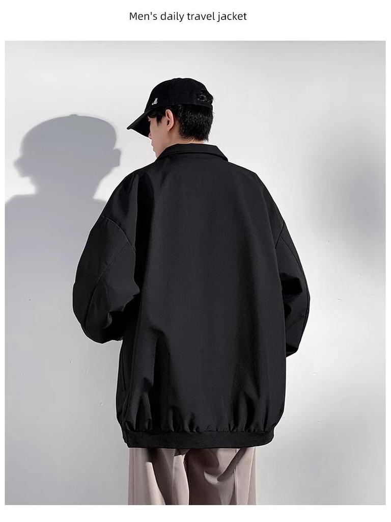 Heren Japanse Trendy Waterdichte Bergklimjas - Lente/Herfst 2025 Losse Kraag Coole Stijl