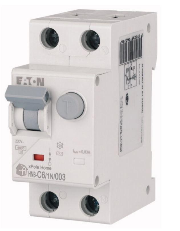 Combined circuit breaker 6kA type AC HNB-C6/1N/003