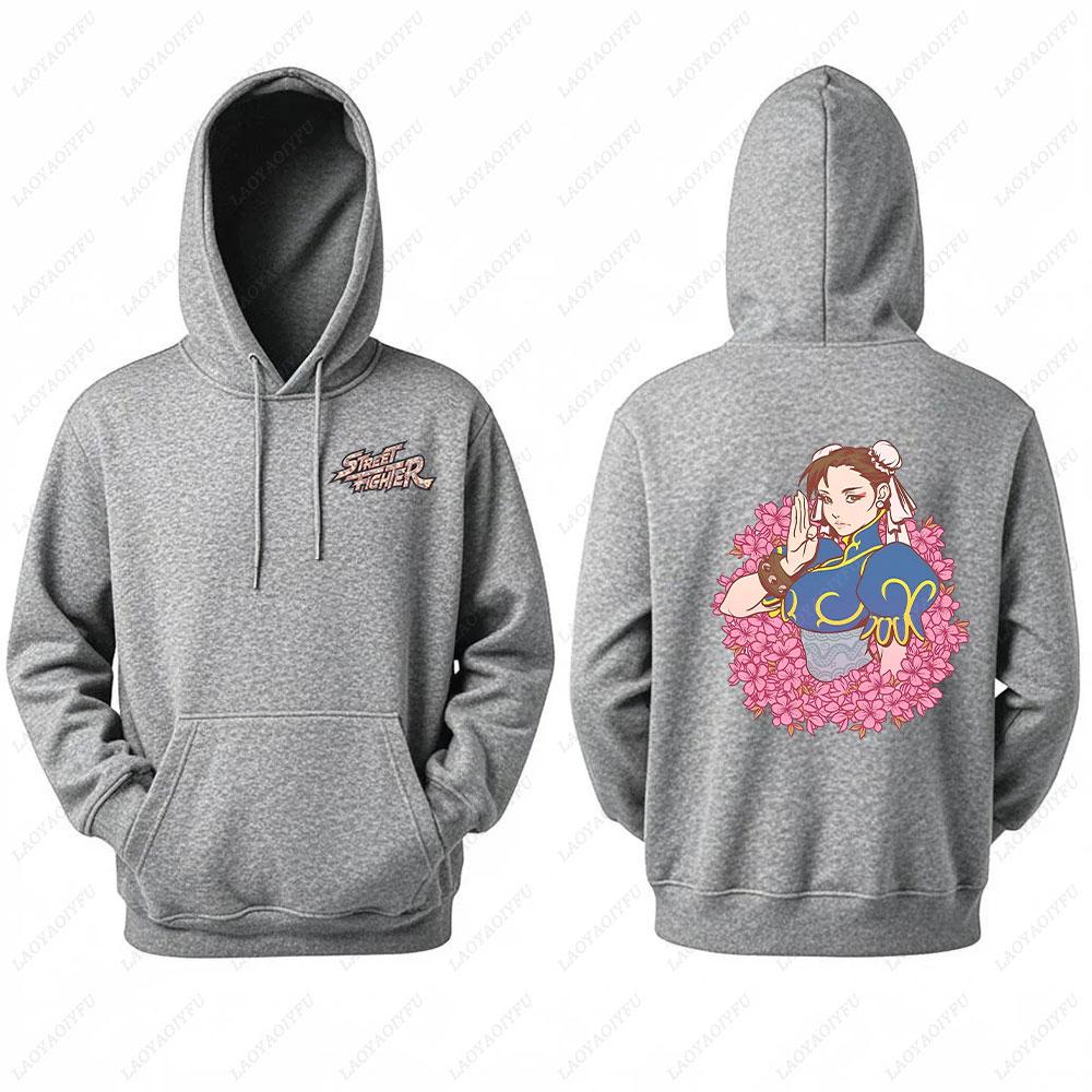 Unisex Chun Li Street Fighter Long Sleeve Hoodie Autumn Winter Fashion Harajuku Streetwear Tops for Men Man hoodies men clothin