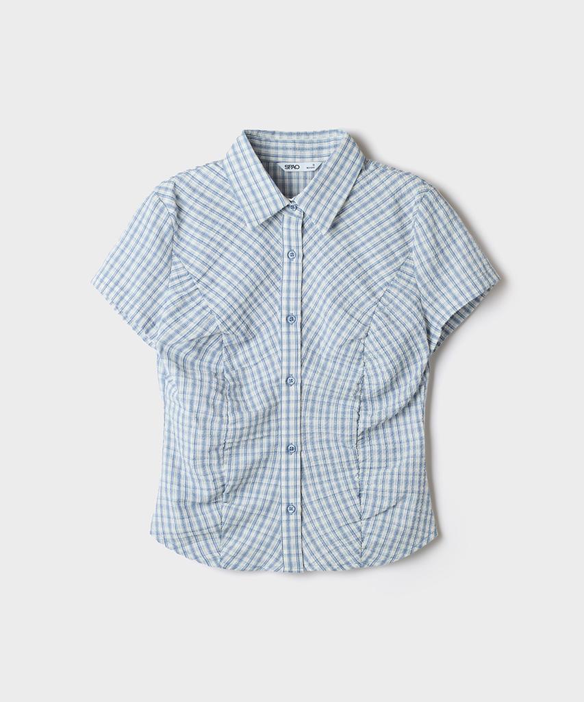 Seupao Check Slim Fit Short Sleeve Shirt (Re)_Spycg37G51