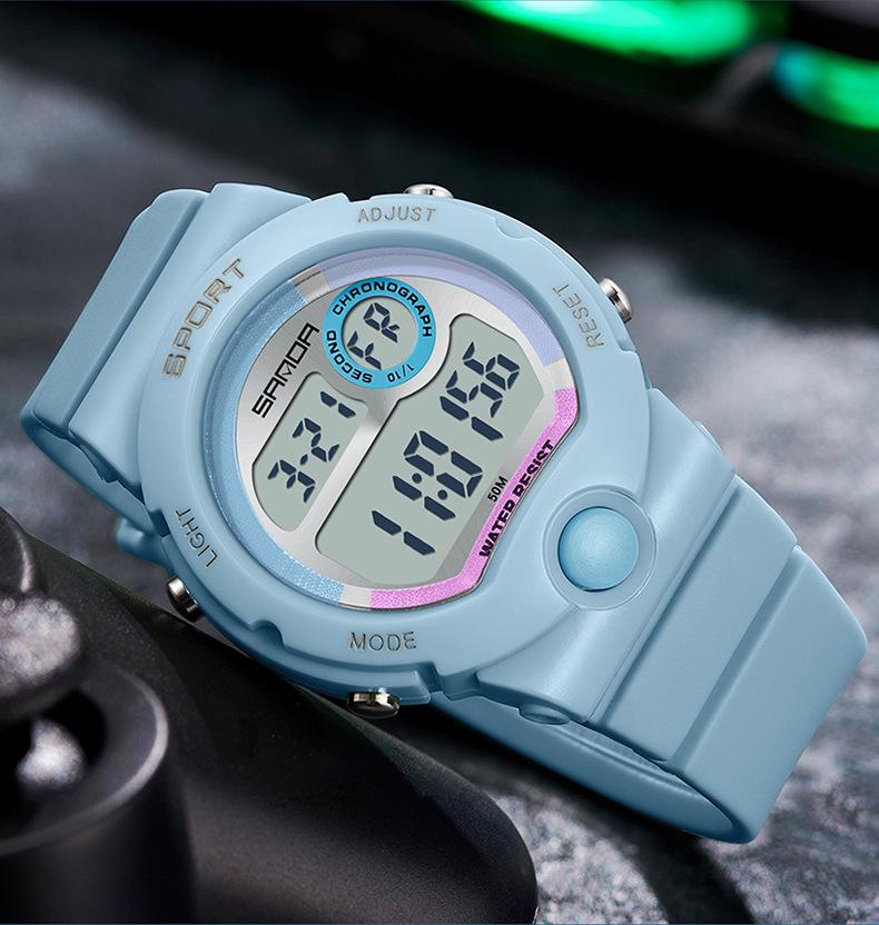 Sanda Unisex Sports Electronic Watch - Stylish, Versatile, Multi-functional with Large Simple Dial