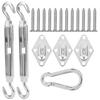 Stainless Steel Hardware Kit Screw Rhombus Hook Spring Buckle Shade Sail Accessory