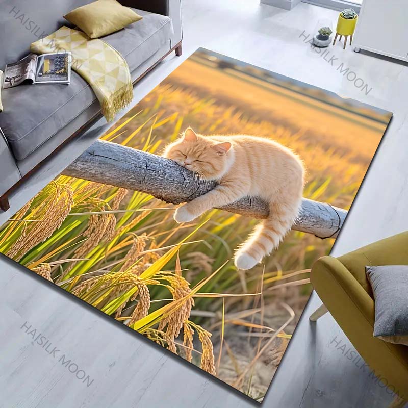 

Multiple sizes Cat Nap Scenic Rug Pattern Carpet for Living Room Bedroom Sofa Home Decor Non-slip Floor Mat Luxury Gift 40cm x 60cm