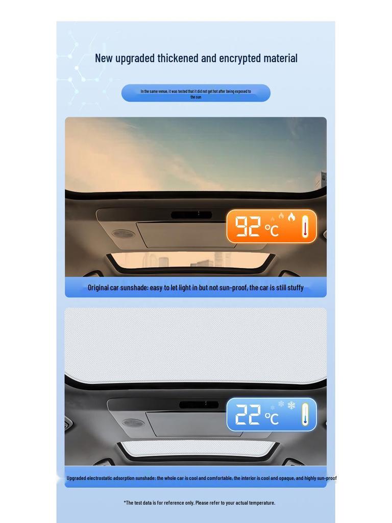 24 L6 Sunroof Electrostatic Sunshade: Heat Insulation & Privacy Protection