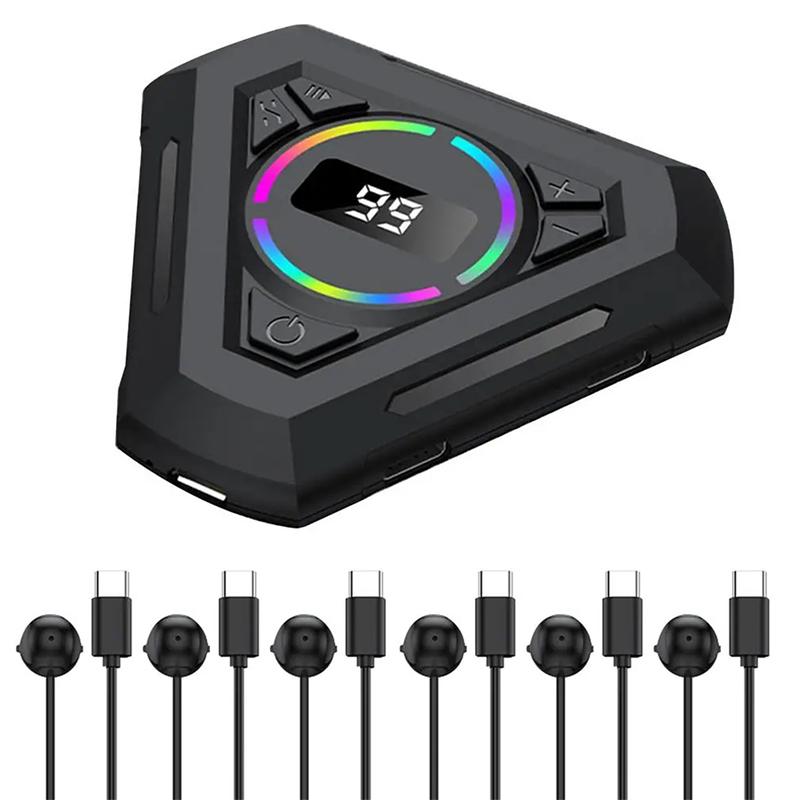 Mobile Phone Screen Auto Clicker Adjustable Speed Silent with Digital Display & RGB Light for Games Live Broadcasts Likes Reward