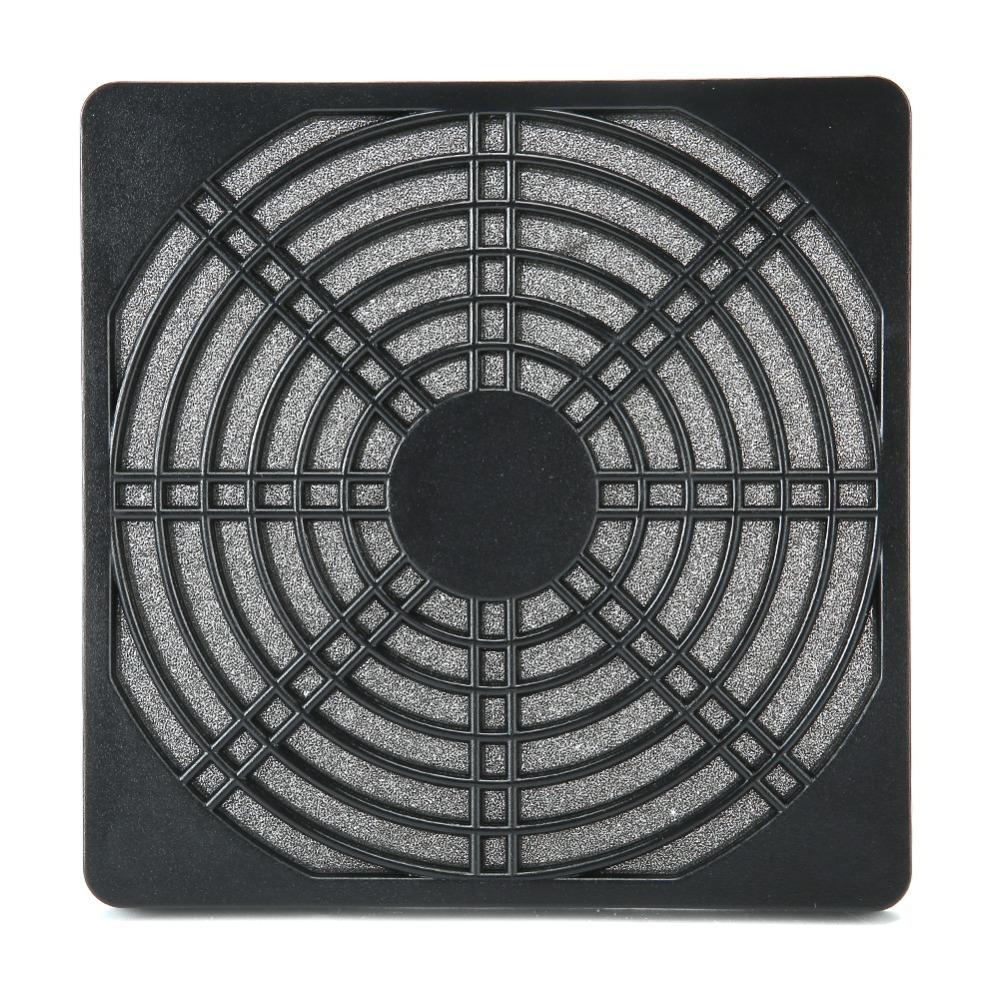 

2PCS Reusable Fan Dust Filter Cover Black Cooling Fan Dustproof Screen Cooling Fan